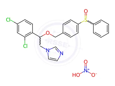 Chemical structure of Fenticonazole EP Impurity B (Nitrate)