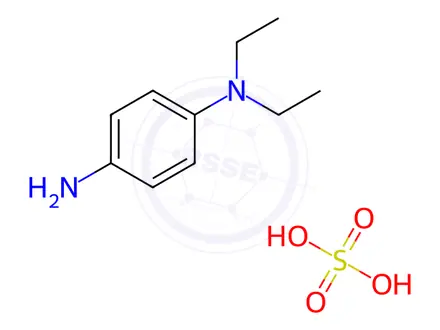 Chemical structure of N,N-Diethyl-p-phenylenediamine sulfate salt
