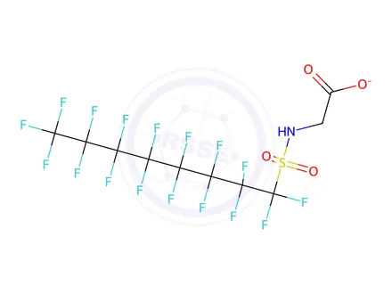 Chemical structure of N-[(Perfluorooctyl)sulfonyl]glycinate (FOSAA(anion))
