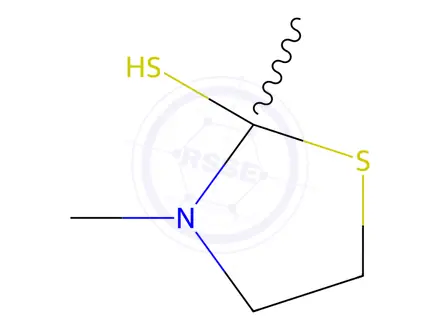 Chemical structure of 2-Thiazolidinethiol,2,3-dimethyl-(9CI)