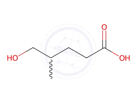 Chemical structure of 5-Hydroxy-4-methylpentanoic acid