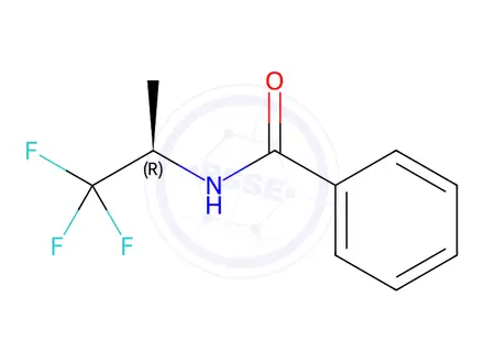 Chemical structure of Benzamide, N-[(1R)-2,2,2-trifluoro-1-methylethyl]-