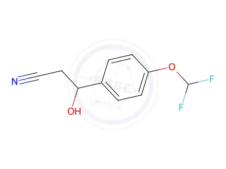 Chemical structure of 3-(4-(Difluoromethoxy)phenyl)-3-hydroxypropanenitrile