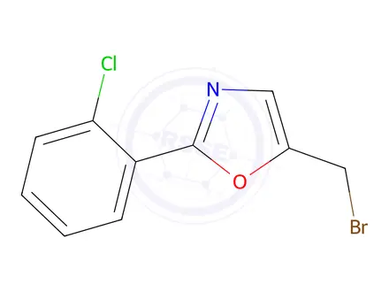 Chemical structure of 5-(bromomethyl)-2-(2-chlorophenyl)oxazole