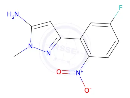 Chemical structure of 3-(5-Fluoro-2-nitrophenyl)-1-methyl-1h-pyrazol-5-amine