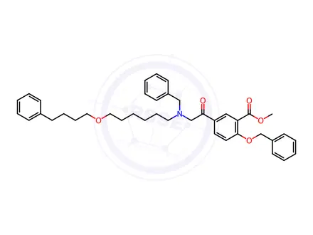 Chemical structure of Methyl 5-(N-benzyl-N-(6-(4-phenylbutoxy)hexyl)glycyl)-2-(benzyloxy)benzoate