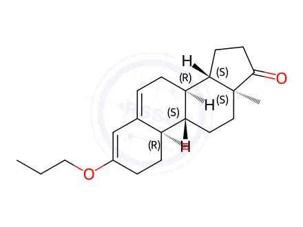 Chemical structure of (8R,9S,10R,13S,14S)-10,13-dimethyl-3-propoxy-1,2,7,8,9,10,11,12,13,14,15,16-dodecahydro-17H-cyclopenta[a]phenanthren-17-one