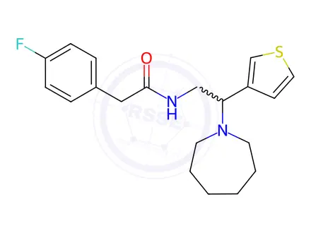 Chemical structure of N-(2-(Azepan-1-yl)-2-(thiophen-3-yl)ethyl)-2-(4-fluorophenyl)acetamide
