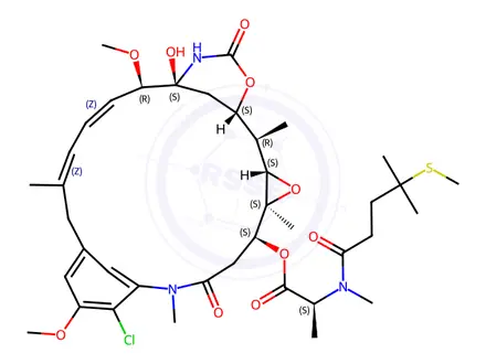 Chemical structure of N2′-Deacetyl-N2′-(4-methyl-4-methylthio-1-oxopentyl)maytansine