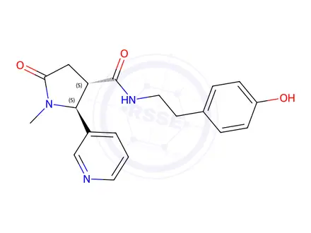 Chemical structure of N-(4-hydroxyphenethyl)cotinine carboxamide