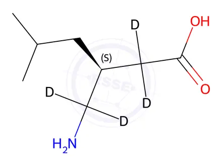 Chemical structure of (S)-Pregabalin-[D4]