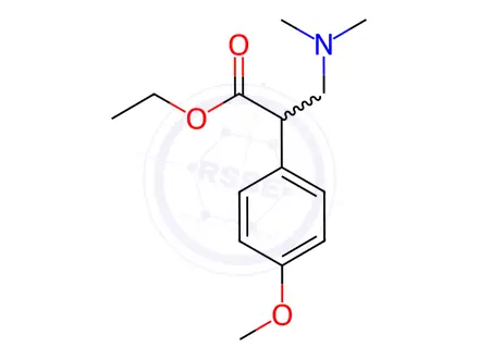 Chemical structure of Ethyl α-(p-Methoxyphenyl)-β-(dimethylamino)propionate