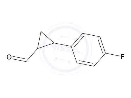 Chemical structure of 2-(4-fluorophenyl)cyclopropane-1-carbaldehyde