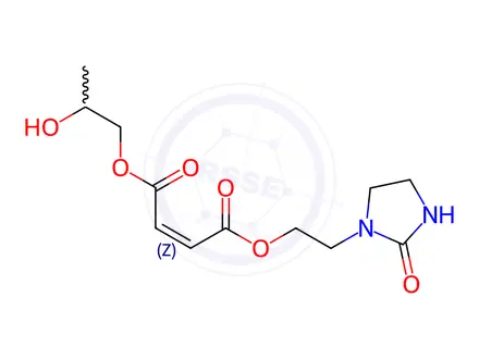 Chemical structure of Maleic acid 1-(2-hydroxypropyl)4-[2-(2-oxo-1-imidazolidinyl)ethyl] ester