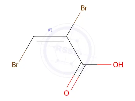 Chemical structure of (E)-2,3-Dibromoacrylic acid