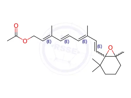 Chemical structure of 5,6-Monoepoxyretinyl Acetate
