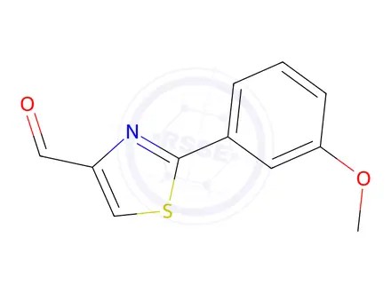 Chemical structure of 2-(3-Methoxyphenyl)thiazole-4-carbaldehyde