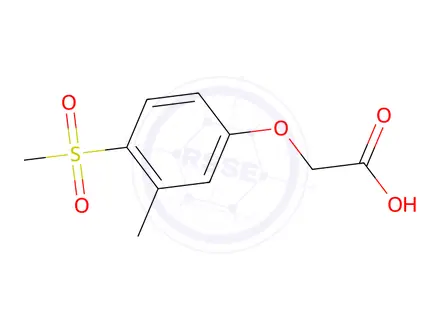 Chemical structure of 2-(3-methyl-4-methylsulfonyl-phenoxy)acetic acid