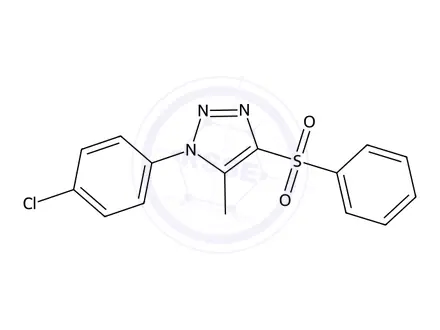 Chemical structure of 1-(4-Chlorophenyl)-5-methyl-4-(phenylsulfonyl)-1H-1,2,3-triazole