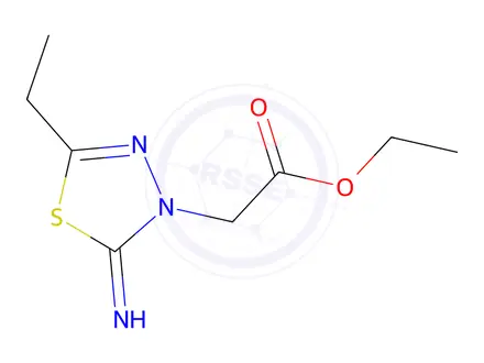 Chemical structure of Ethyl 2-(5-ethyl-2-imino-1,3,4-thiadiazol-3(2H)-yl)acetate