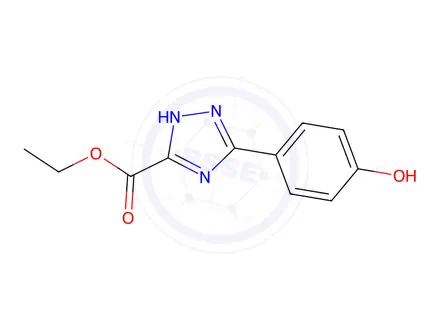 Chemical structure of Ethyl 3-(4-hydroxyphenyl)-1H-1,2,4-triazole-5-carboxylate