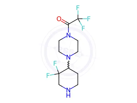 Chemical structure of Ethanone, 1-[4-(3,3-difluoro-4-piperidinyl)-1-piperazinyl]-2,2,2-trifluoro-