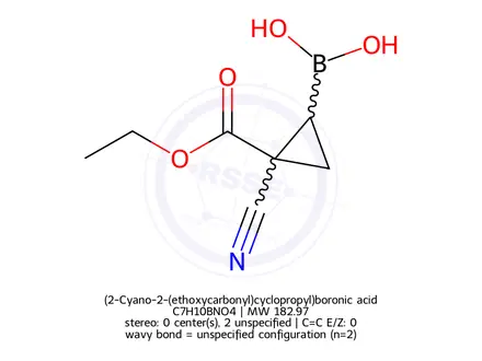 Chemical structure of (2-Cyano-2-(ethoxycarbonyl)cyclopropyl)boronic acid