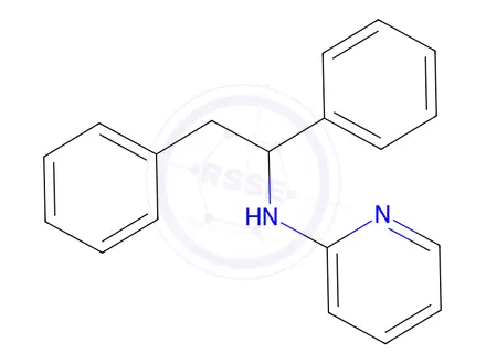 Chemical structure of N-(1,2-diphenylethyl)pyridin-2-amine