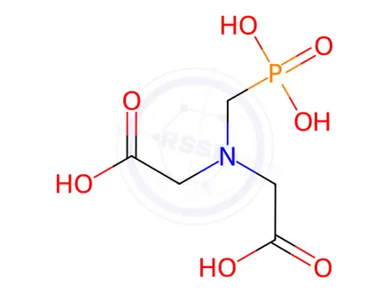 Chemical structure of N-(Phosphonomethyl)iminodiacetic acid