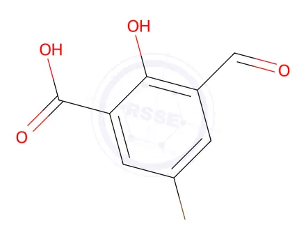 Chemical structure of 5-bromo-3-formyl-2-hydroxybenzoic acid