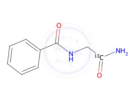 Chemical structure of Benzamide, N-(2-amino-2-oxoethyl-2-13C)-(9CI)
