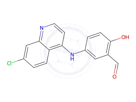 Chemical structure of 5-[(7-Chloro-4-quinolinyl)amino]-2-hydroxybenzaldehyde