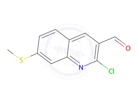 Chemical structure of 2-Chloro-7-methylsulfanyl-quinoline-3-carbaldehyde