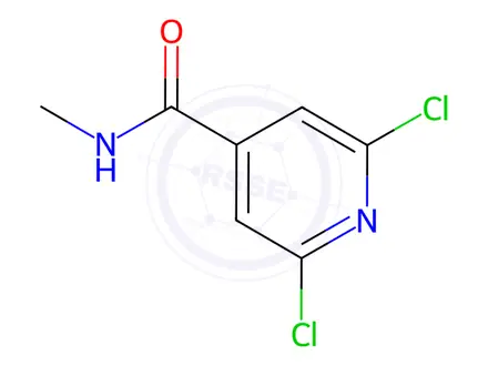 Chemical structure of N4-methyl-2,6-dichloroisonicotinamide