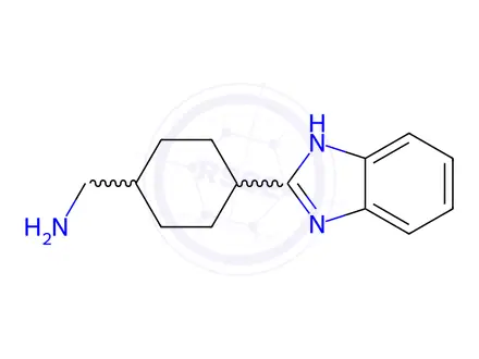 Chemical structure of [4-(1H-Benzimidazol-2-yl)cyclohexyl]methylamine dihydrochloride