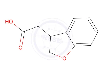 Chemical structure of 2-(2,3-Dihydrobenzofuran-3-yl)acetic acid