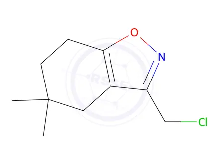 Chemical structure of 3-(Chloromethyl)-5,5-dimethyl-4,5,6,7-tetrahydro-1,2-benzoxazole
