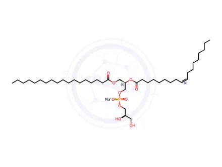 Chemical structure of 18:0-18:1 PG