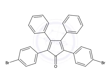 Chemical structure of 2,5-Bis(4-bromophenyl)-3,4-diphenylcyclopenta-2,4-dienone