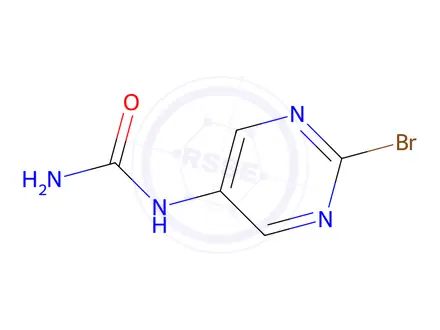 Chemical structure of N-(2-Bromo-5-pyrimidinyl)urea