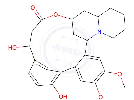 Chemical structure of 13,14-Dihydro-2',14β-dihydroxy-4'',5''-dimethoxylythran-12-one