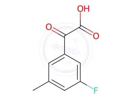 Chemical structure of 2-(3-fluoro-5-methylphenyl)-2-oxoacetic acid