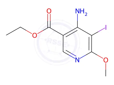 Chemical structure of Ethyl 4-amino-5-iodo-6-methoxynicotinate