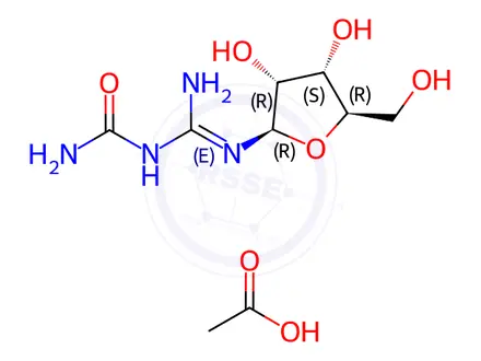 Chemical structure of Azacitidine Related Compound C Isomer-3 Acetate
