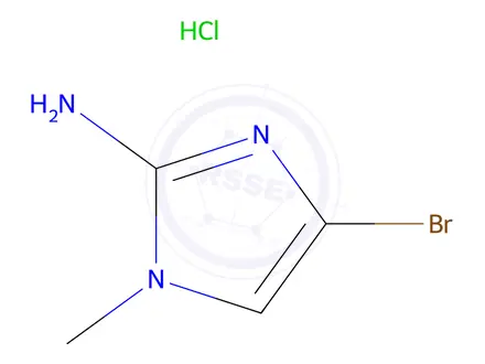 Chemical structure of 4-bromo-1-methyl-imidazol-2-amine;hydrochloride