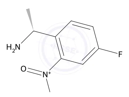 Chemical structure of (R)-1-(4-Fluoro-2-nitrophenyl)ethan-1-amine