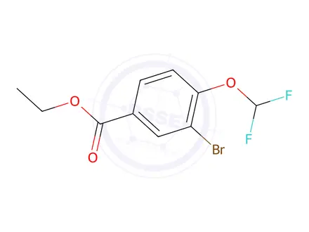 Chemical structure of Ethyl 3-bromo-4-(difluoromethoxy)benzoate