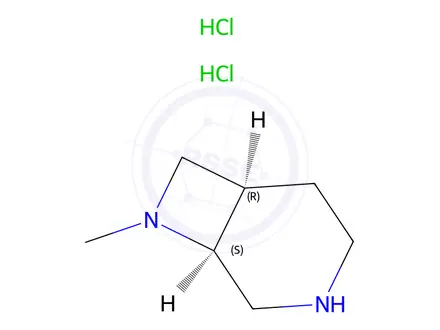Chemical structure of (1S,6R)-8-methyl-3,8-diazabicyclo[4.2.0]octane dihydrochloride