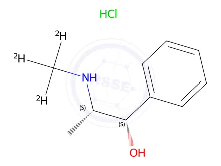 Chemical structure of Pseudoephedrine D3 Hydrochloride