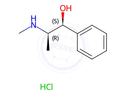 Chemical structure of (1S,2R)-(+)-Ephedrine Hydrochloride